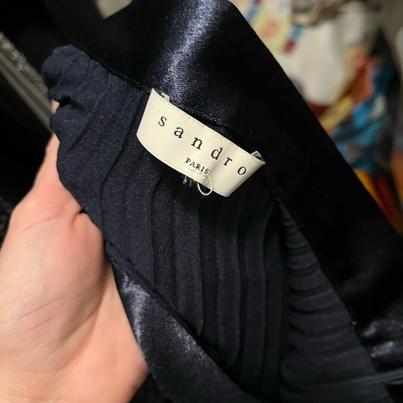 NWT Sandro Paris satin pleated maxi skirt - Picture 2 of 8